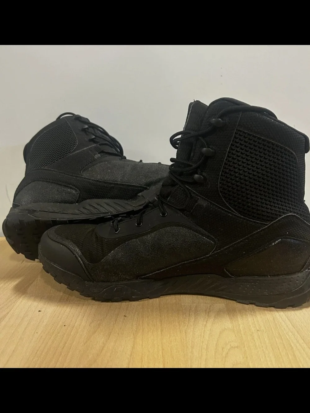 Under Armour Men's All-Black Tactical Lace-Up Boots